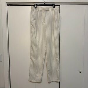 Women’s White Pinstripe Dress Pants